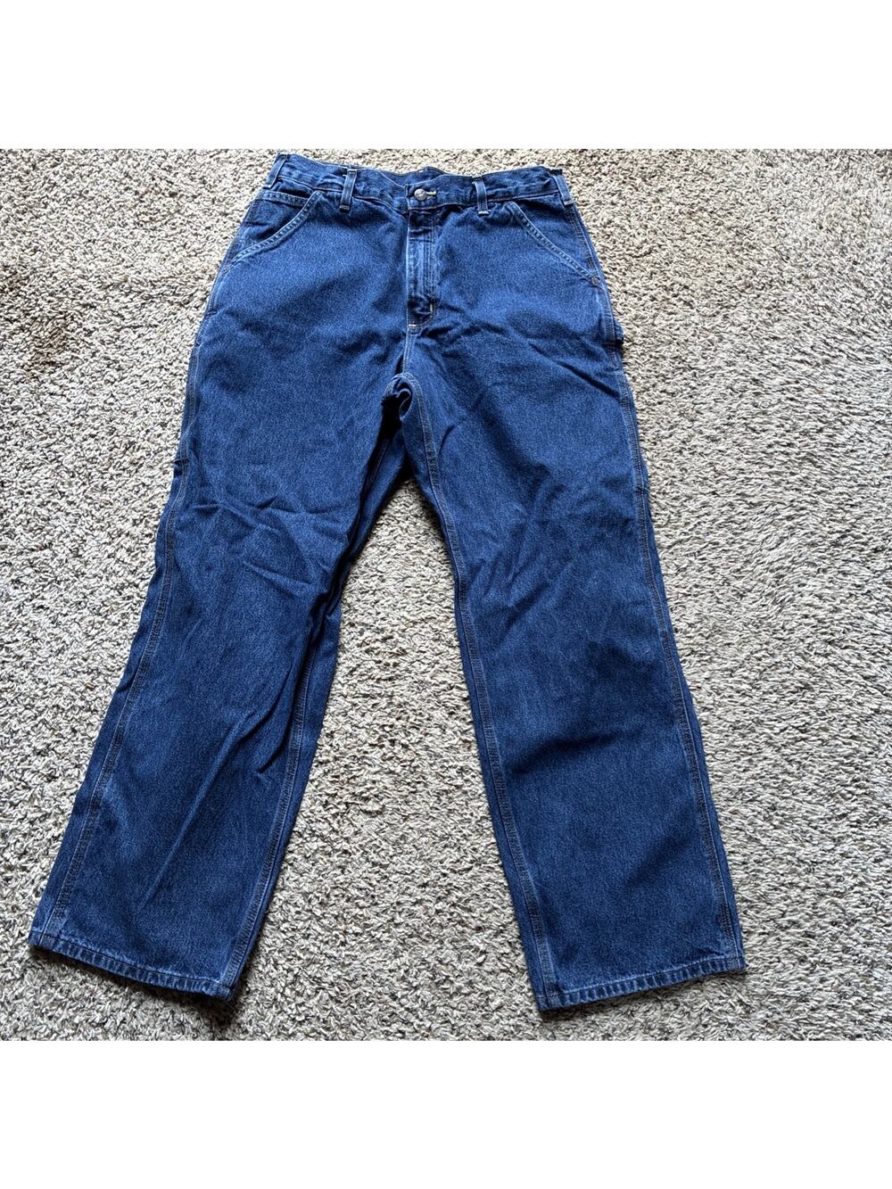 Carhartt Loose Original Fit Carpenter Jeans Blue Mens Size 34X30